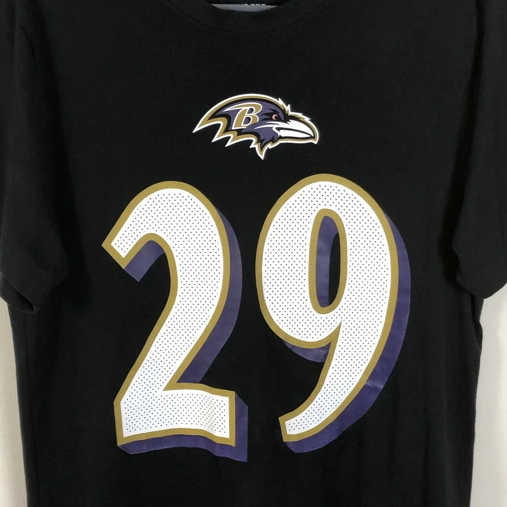 Nike Baltimore Ravens Earl Thomas #29 T-shirt Jersey Men's Sz M Black Football